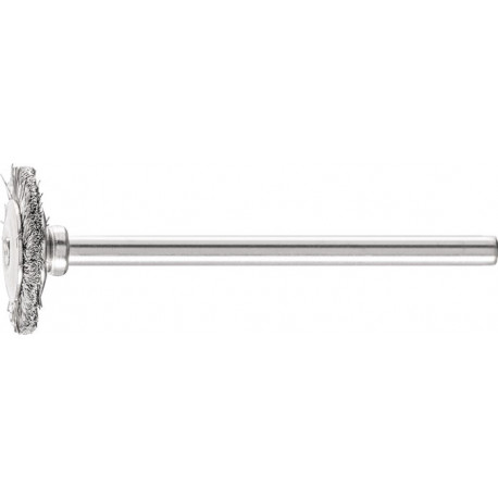 Mini brosse ronde RBU 1602/3 INOX 0.10 D16xB2xL3 mm VA PFERD (Par 10)