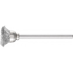 Mini brosse boisseau TBU 1503/3 ST 0.10 D15xl3xL5 mm acier PFERD (Par 10)