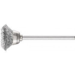 Mini brosse boisseau TBU 1803/3 ST 0.10 D18xB3xL6 mm acier PFERD (Par 10)