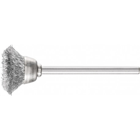 Mini brosse boisseau TBU 1803/3 ST 0.10 D18xB3xL6 mm acier PFERD (Par 10)