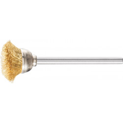 Mini brosse boisseau TBU 1803/3 MES 0.10 D18xB3xL6 mm laiton PFERD (Par 10)
