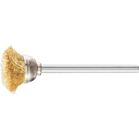 Mini brosse boisseau TBU 1803/3 MES 0.10 D18xB3xL6 mm laiton PFERD (Par 10)
