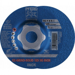 Meule à ébarber CC-GRIND-SOLID SG INOX D125xép. mm contre-coudé INOX PFERD (Par 10)