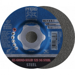 Meule à ébarber CC-GRIND-SOLID SG STEEL D125xép. mm contre-coudé acier perçage 2 (Par 10)