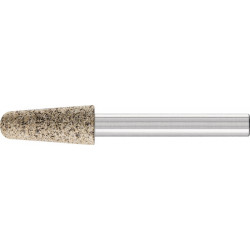 Meule sur tige INOX EDGE D10xH25 mm 6 mm corindon ordinaire AN 46 KE PFERD (Par 10)