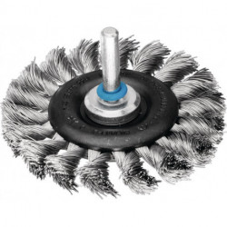 Brosse plate RBG 7012/6 INOX 0.35 D. 70 mm 6 mm épaisseur de fil 0.35 mm VA 12 m