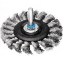 Brosse plate RBG 7012/6 INOX 0.35 D. 70 mm 6 mm épaisseur de fil 0.35 mm VA 12 m
