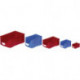Boîtes de rangement ouvertes L229/200xl148xH122mm PE rouge LOCKWEILER (Par 25)