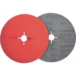 Disque fibre Cubitron II 987 C D.125mm K.36+ INOX grain céramique 3M (Par 25)