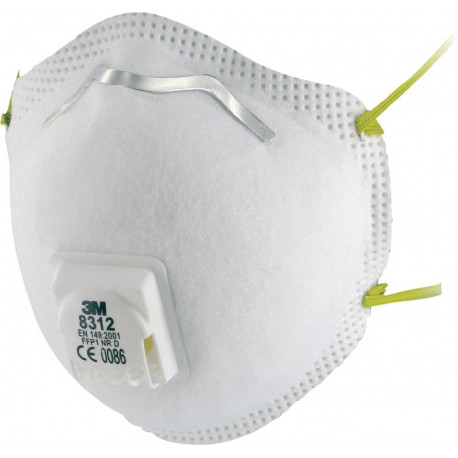 Masque de protection respiratoire 8312 EN 149:2001 + A1:2009 FFP1 NRD 10 pièces/