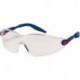 Lunettes de protection 2740 EN 166 branches bleues. verres transparents polycarb