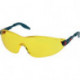 Lunettes de protection 2742 EN 166 branches bleues. verres jaunes polycarbonate