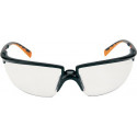 Lunettes de protection SOLUS™ EN 166 branches noires/orange. verre transp. polyc
