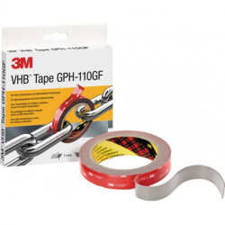 Bande adhésive de montage VHB GPH-110GF gris longueur 3 m largeur 19 mm 3M