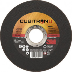Disque à tronçonner Cubitron II D180x1.6 mm droit INOX perçage 22.23 mm 3M