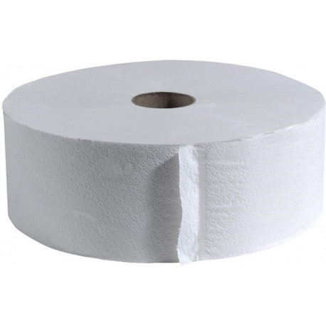 Papier toilette CWS gros rouleaux mouchoirs blanc 2 épaisseurs. 6 rouleaux non perforé. 6x380m