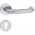 Poignée porte 111XAH11.130 acier inoxydable XA pour épaisseur de porte 38,1 - 48,0 mm PZ rond DIN gauche / droite HEWI