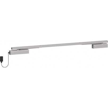 Ensemble de ferme-porte sur rail de guidage DC 700 G-CO-FM argenté EN 3-6 Installation normale côté charnières