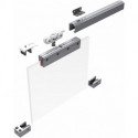Système coulissant 73 80kg 1300mm EV1 anodisé.GLT 8/10mm complète.