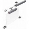 Système coulissant 73 80kg 1700mm EV1 anodisé.GLT 8/10mm complète.