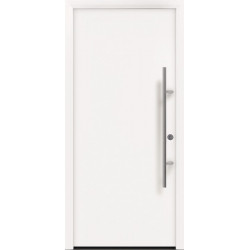 Porte d'entrée en métal PRO blanc RAL9016 B1100mm H2100mm DIN gauche RC2 n.DIN EN1627 