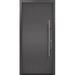 Porte d'entrée en métal PRO anthracite CH703 B1100mm H2100mm DIN droite RC2 n.DIN EN1627 