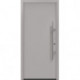 Porte d'entrée en métal PRO gris RAL9006 B1100mm H2100mm DIN droite RC 2 n.DIN EN1627 