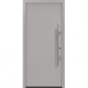 Porte d'entrée en métal PRO gris RAL9006 B1100mm H2100mm DIN droite RC 2 n.DIN EN1627 