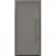 Porte d'entrée en métal PRO gris RAL9007 B1100mm H2100mm DIN droite RC 2 n.DIN EN1627 