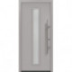 Porte d'entrée en métal PRO gris RAL9006 Satinato B1100mm H2100mm gauche RC2 DIN EN1627 