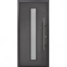 Porte d'entrée en métal PRO anthr.CH703 Satinato B1100mm H2100mm droite RC2 DIN EN1627 