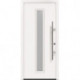 Porte d'entrée en métal PRO blanc RAL9016 Satinato B1100mm H2100mm droite RC2 DIN EN1627 