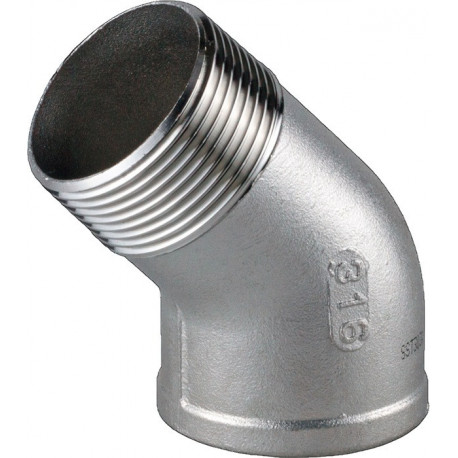 Raccord coudé EN 10226-1 NPS 1/2 pouce Filetage intérieur/extérieur SPRINGER (Par 10)