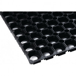 Tapis circulaire en caoutchouc l. 1 m L. 1,5 m épaisseur 22 mm noir NR/SBR sans insert tissé