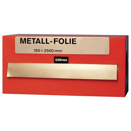 Feuille métallique épaisseur 0,300 mm laiton MS63 longueur 2500 mm largeur 150 mm