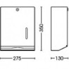Distributeur de serviettes universel 750 avec serrure Inox