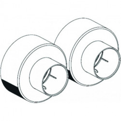 Ensemble de rosaces Schell VITUS chrome