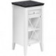 Armoire latérale V&B HOMMage 440x850x425mm Arrêt à gauche poignéee star white