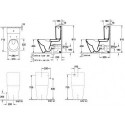 Architectura, Accessoires, mécanisme à touche DualFlush, chroméé, alimentation latérale ou arrière, En porcelaine sanitaire