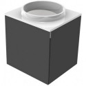 Lavabo noir sans trou de robinetterie poignée droite