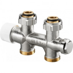 MULTIBLOCK T DROIT 3/4écrou x 3/4 M MONOTUBE/BITUBE