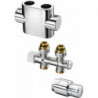 SET MULTIBLOCK T DROIT, 1/2 F, INOX