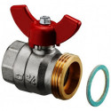 Vanne à bille OV DN 25 1ZInt x 1ZExt joint plat