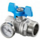 RobinetTOURN. SPHER., JOINT PLAT,MANETTE BLEUE DN20 3/4 Fx1 M