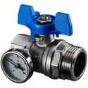 RobinetTOURN. SPHER., JOINT PLAT,MANETTE BLEUE DN25 1 Fx1 M