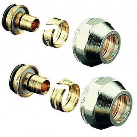 Raccord à compression OV Cofit S 2-fois Ext 3/4pouce Euroko. 14x2mmx3/4pouce ÜM