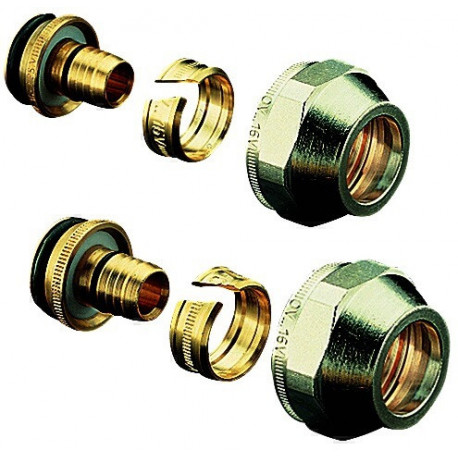 Raccord à compression OV Cofit S 2-fois Ext 3/4pouce Euroko. 16x2mmx3/4pouce ÜM