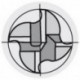 Fraise cylindrique courte, type N, en acier à coupe rapide à 8% de cobalt, sans revêtement, Ø d1 - k10 : 2,0 mm, Long. totale l1 51 mm