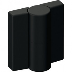 Charnière DIN droite H 52mm W 47mm PA avec insert métallique noir profond, ma HEWI