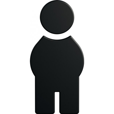 Símbolo hombre 801.91B010 poliamida color no. 90 ancho 71,5 mm alto 150 mm espesor 3 mm HEWI